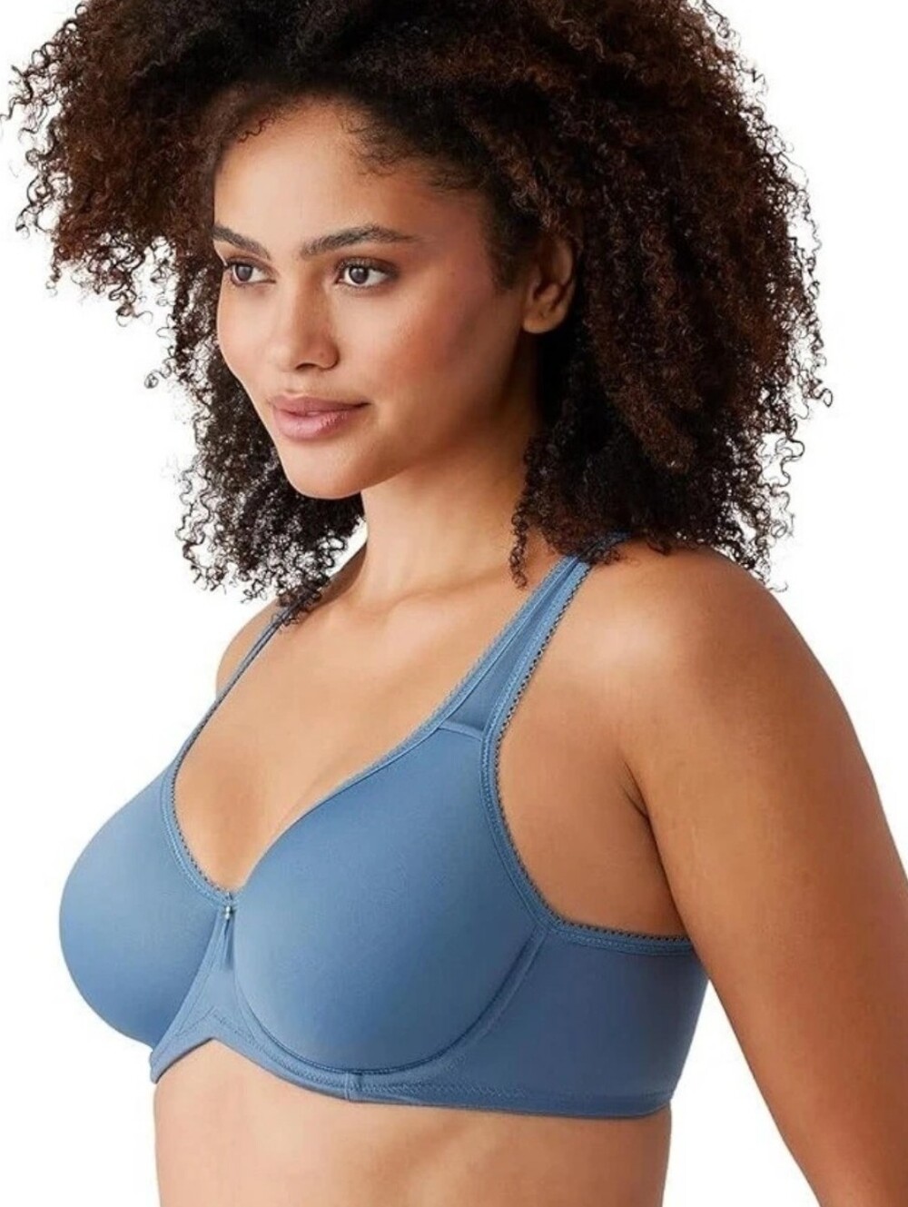 WACOAL 853192 Basic Beauty Underwire Spacer T-shirt Bra Blue 34D $68 WL22 - Picture 2 of 5